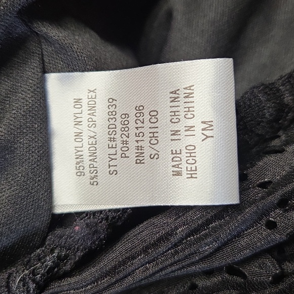 AKIRA Black Lace Long Sleeve Dress with Fringe - Picture 9 of 9